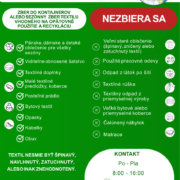Humana o.z. - informačný leták o zbere oblečenia a textilu